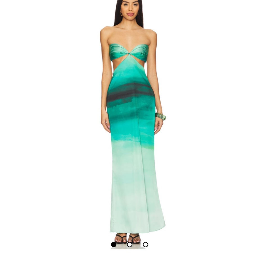 Baobab riri revolve dress Strapless Teal Ombre Dress M